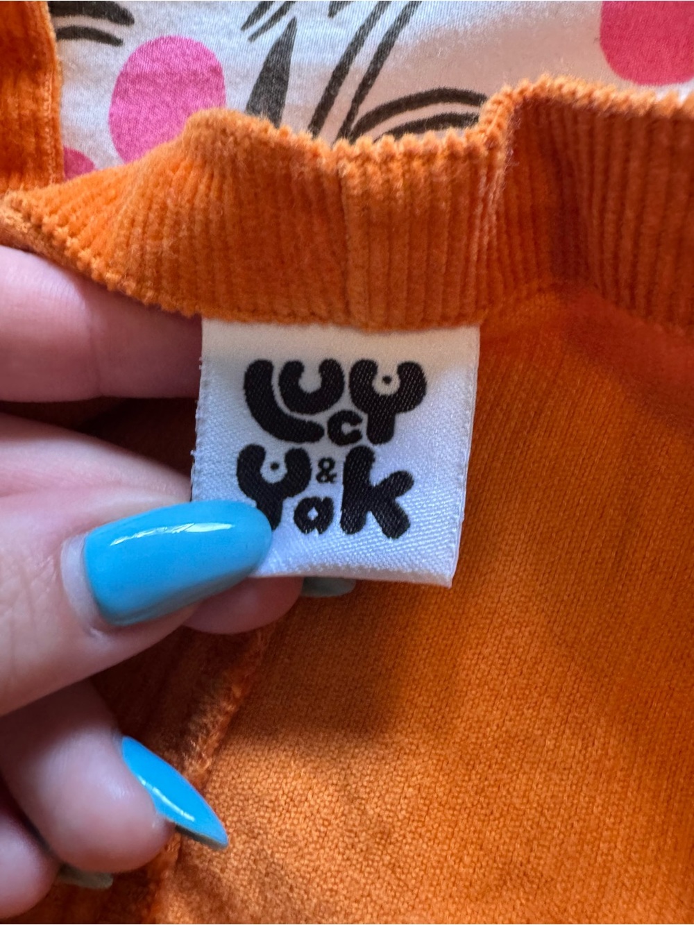 Lucy & Yak Organic Cotton Corduroy Dungarees Overalls Orange Size 14 US - Picture 5 of 12